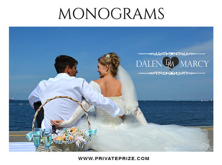 Dalen & Marcy -  Wedding Monograms - Photography Photoshop Template