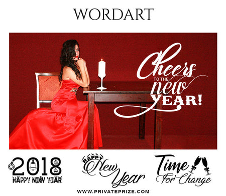 New Year - Word Art - Photography Photoshop Template