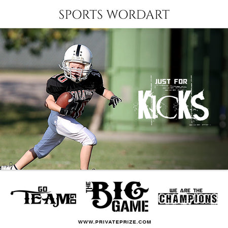 Sports Word Art Set Photoshop Templates - Photography Photoshop Template