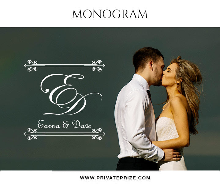 Earna And Dave - Wedding Monograms - Photography Photoshop Template